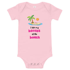 I Like My Bottles At The Beach Baby Girls' Onesie