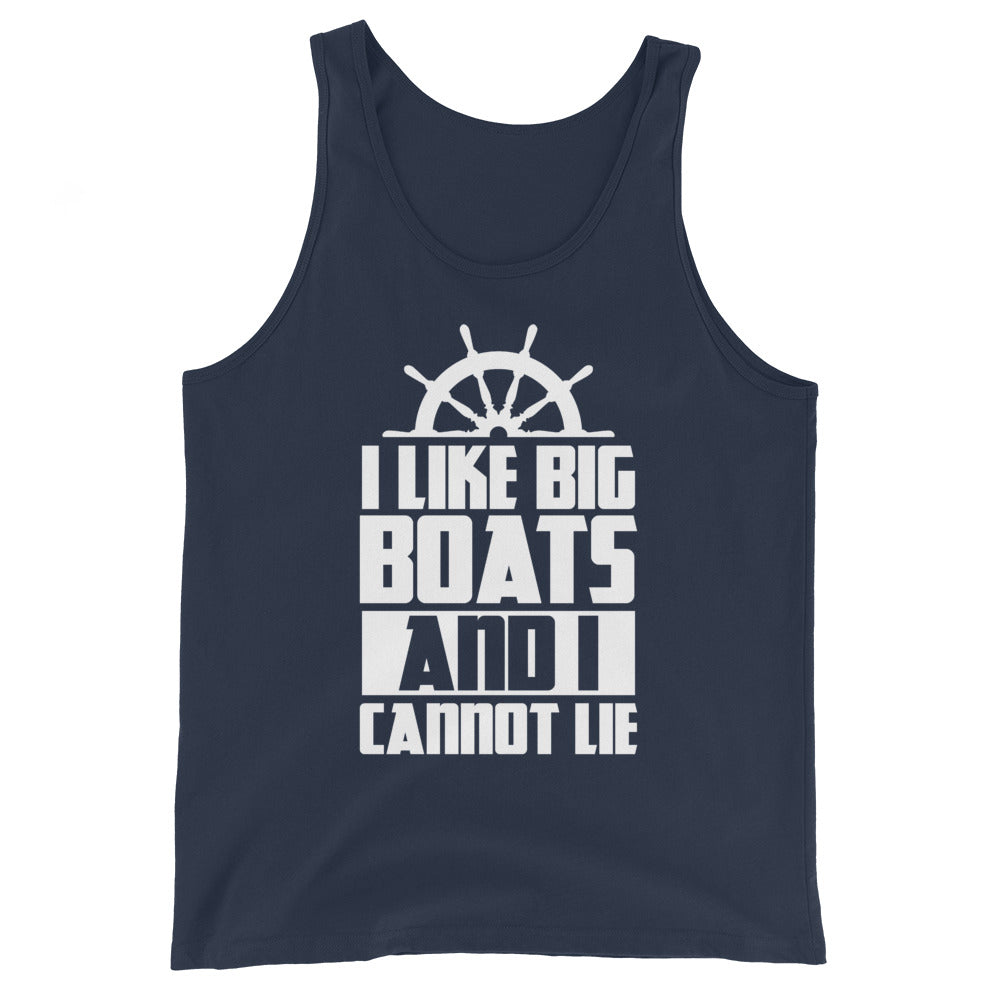 I Like Big Boats And I Cannot Lie Men's Beach Tank Top - Super Beachy