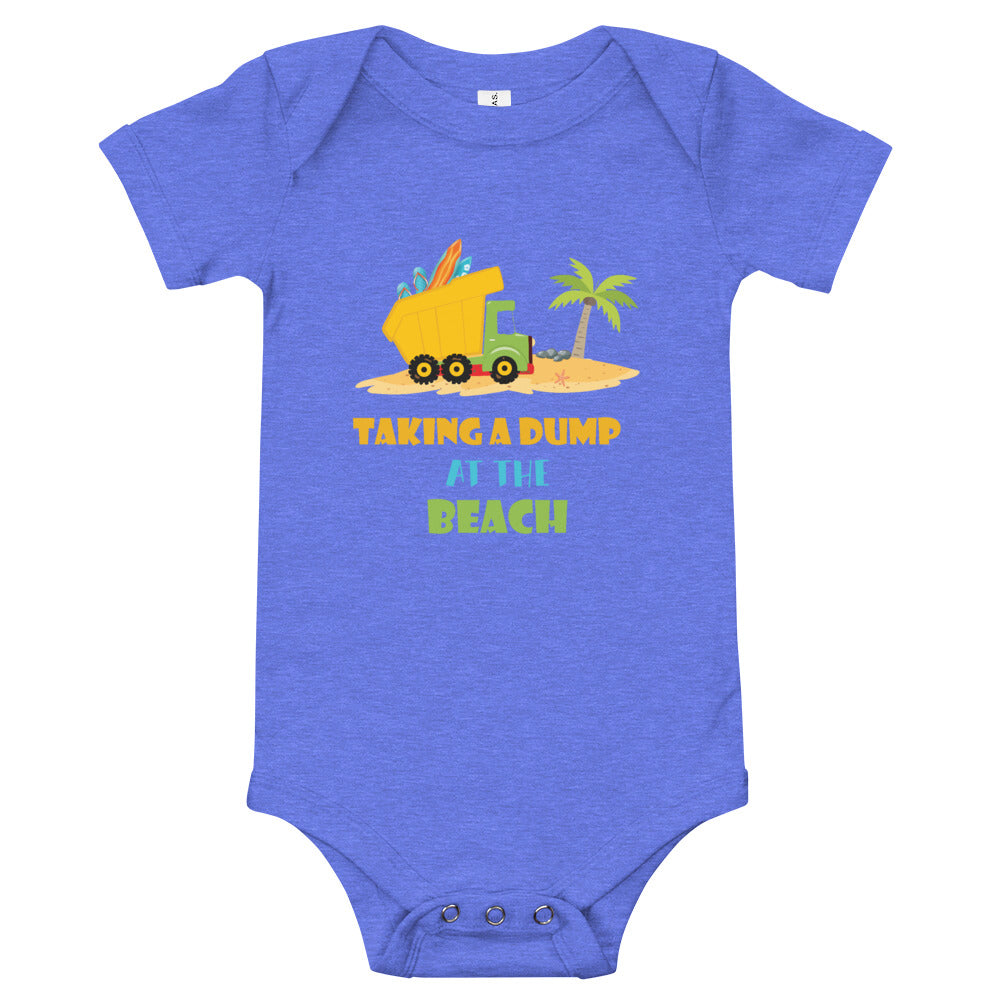 Taking A Dump At The Beach Baby Boys' Onesie - Super Beachy