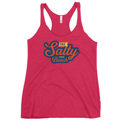 One Salty Beach Women's Racerback Beach Tank Top