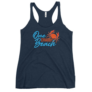 One Crabby Beach Women's Racerback Beach Tank Top - Super Beachy