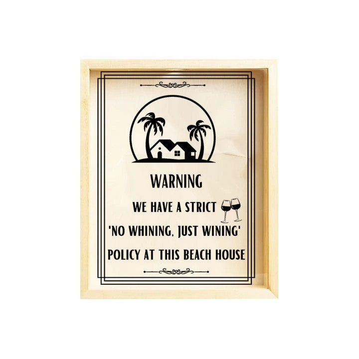 No Whining at This Beach House Wine Bottle Cork Keeper - Shipping Included
