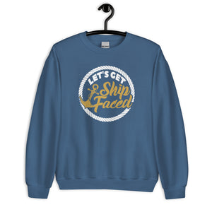 LET'S GET SHIP FACED MEN'S BEACH SWEATSHIRT