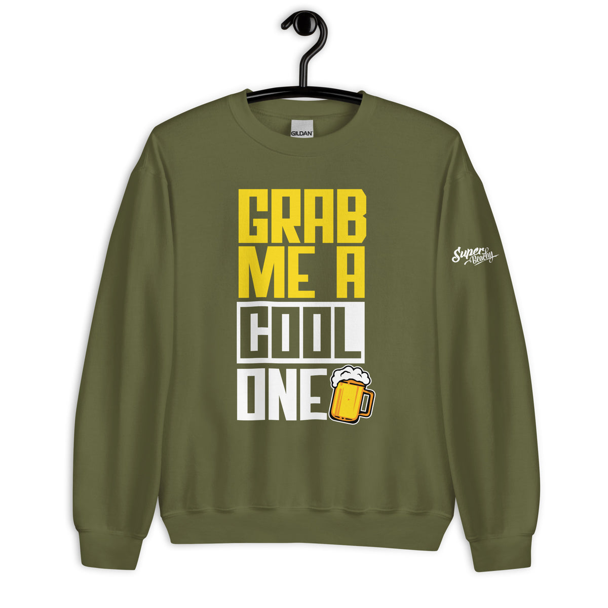 GRAB ME A COOL ONE MEN'S BEACH SWEATSHIRT