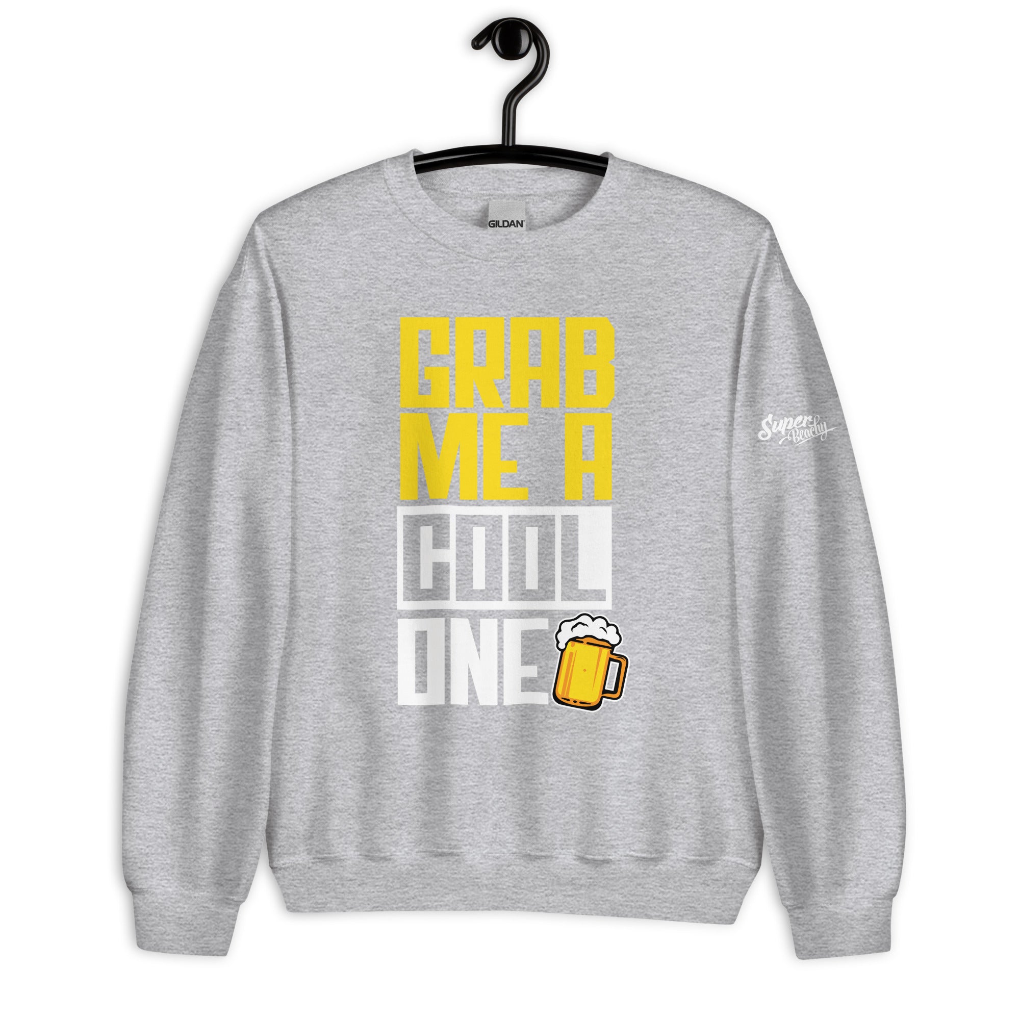 GRAB ME A COOL ONE MEN'S BEACH SWEATSHIRT