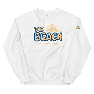 The Beach Is My Happy Place Women's Beach Sweatshirt - Super Beachy