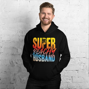 Super Beachy Husband Men's Beach Hoodie