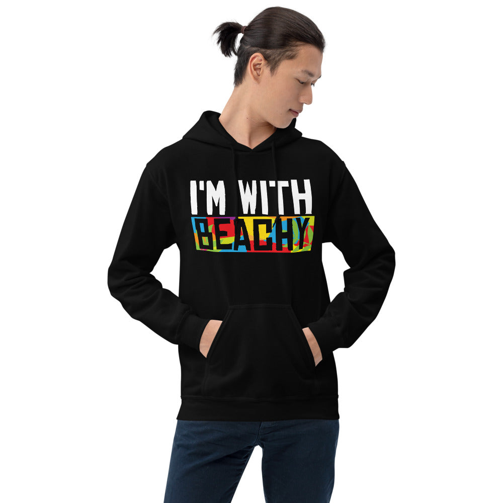 I'm With Beachy Men's Beach Hoodie