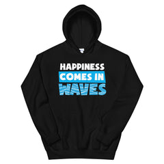 Happiness Comes In Waves Men's Beach Hoodie