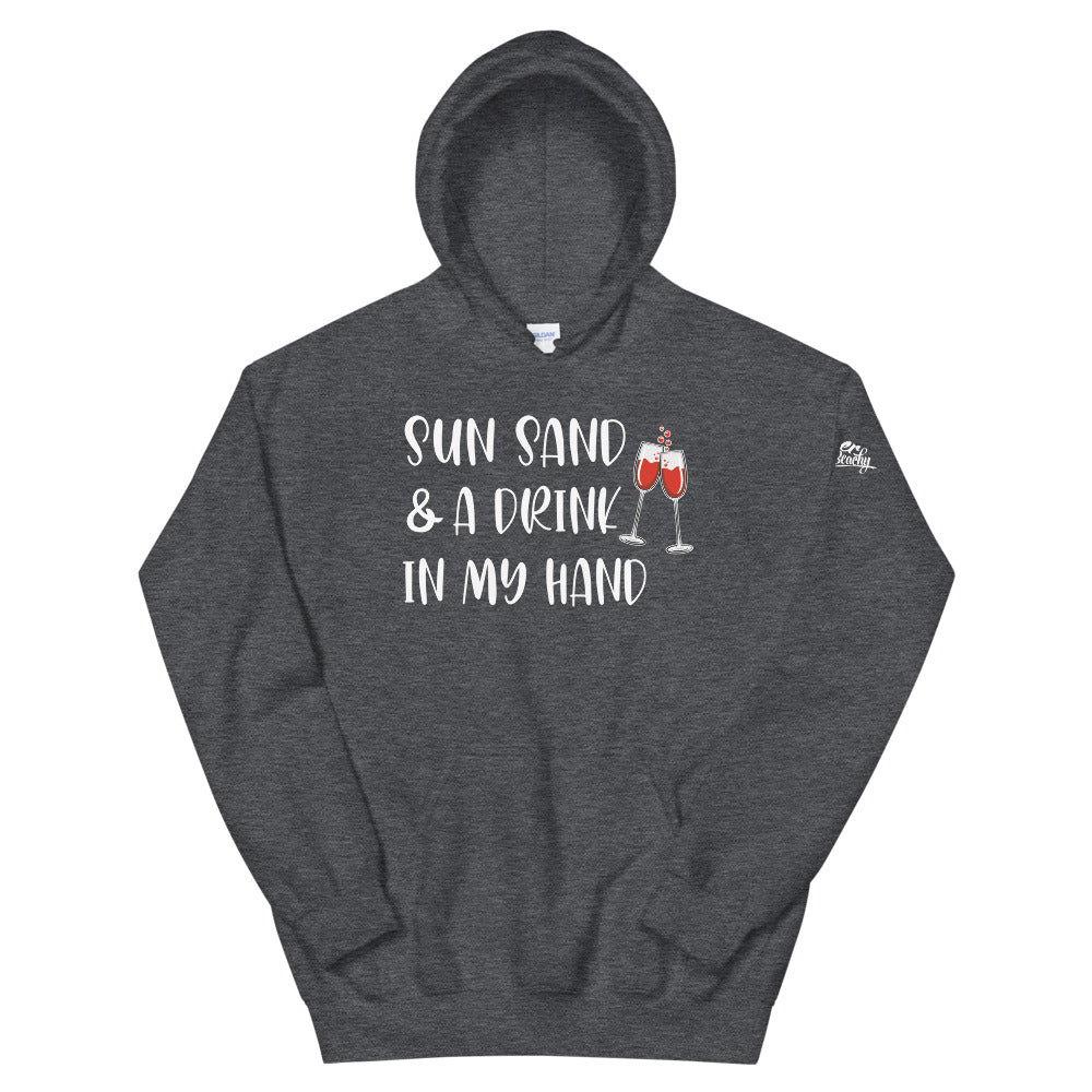 Sun Sand And A Drink In My Hand Women's Beach Hoodie - Super Beachy