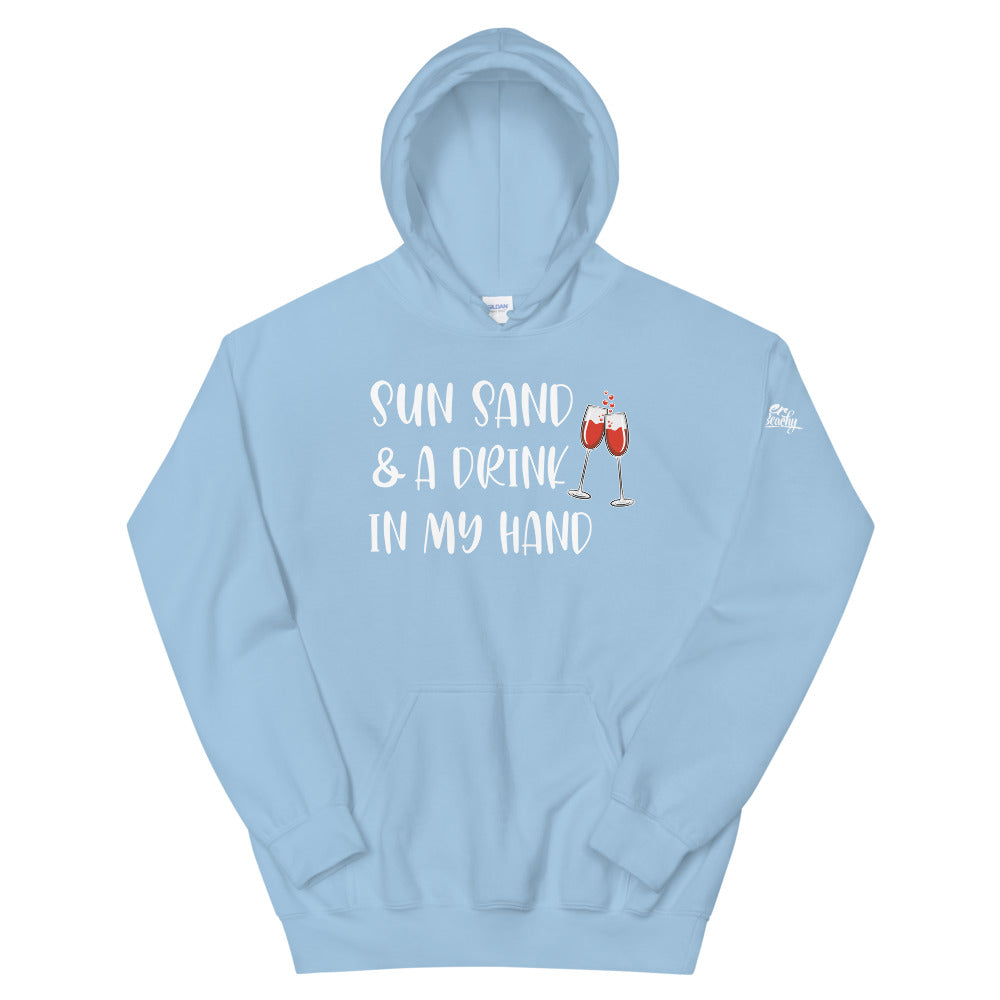 Sun Sand And A Drink In My Hand Women's Beach Hoodie - Super Beachy