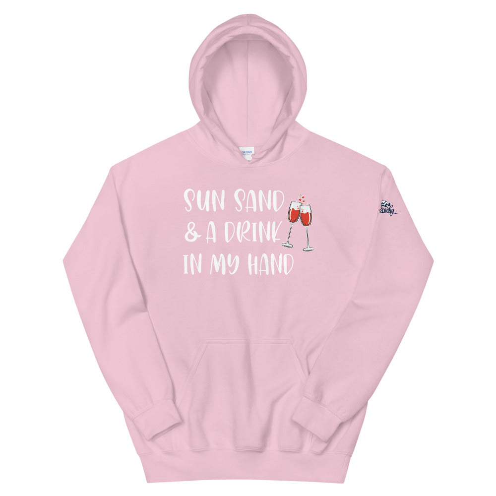 Sun Sand And A Drink In My Hand Women's Beach Hoodie - Super Beachy