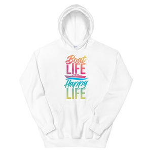 Boat Life Happy Life Men's Beach Hoodie