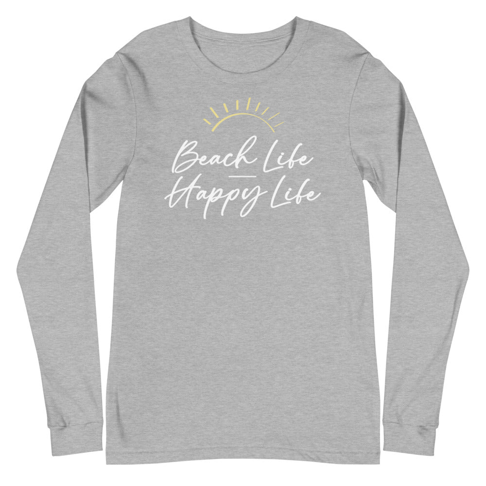 Beach Life Happy Life Women's Long Sleeve Beach Shirt - Super Beachy