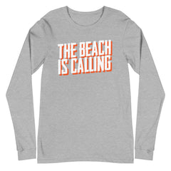 The Beach Is Calling Men's Long Sleeve Beach Shirt