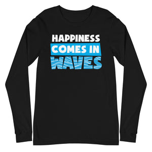 Happiness Comes In Waves Women's Long Sleeve Beach Shirt - Super Beachy