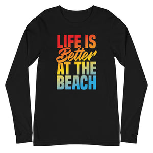 Life Is Better At The Beach Men's Long Sleeve Beach Shirt - Super Beachy