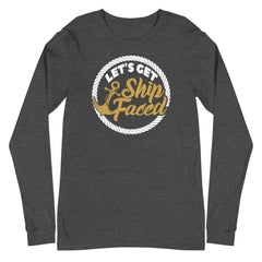 Let's Get Ship Faced Men's Long Sleeve Beach Shirt