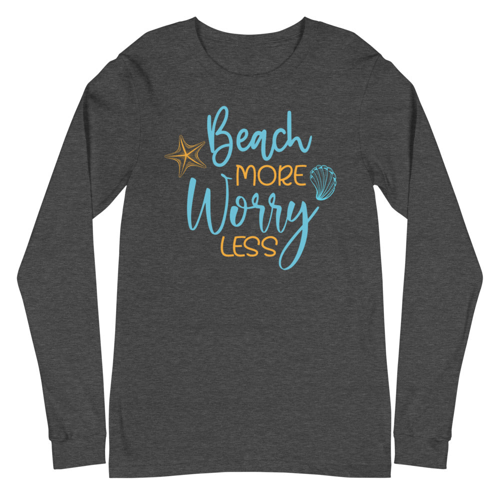Beach More Worry Less Women's Long Sleeve Beach Shirt - Super Beachy