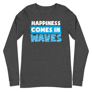 Happiness Comes In Waves Women's Long Sleeve Beach Shirt - Super Beachy