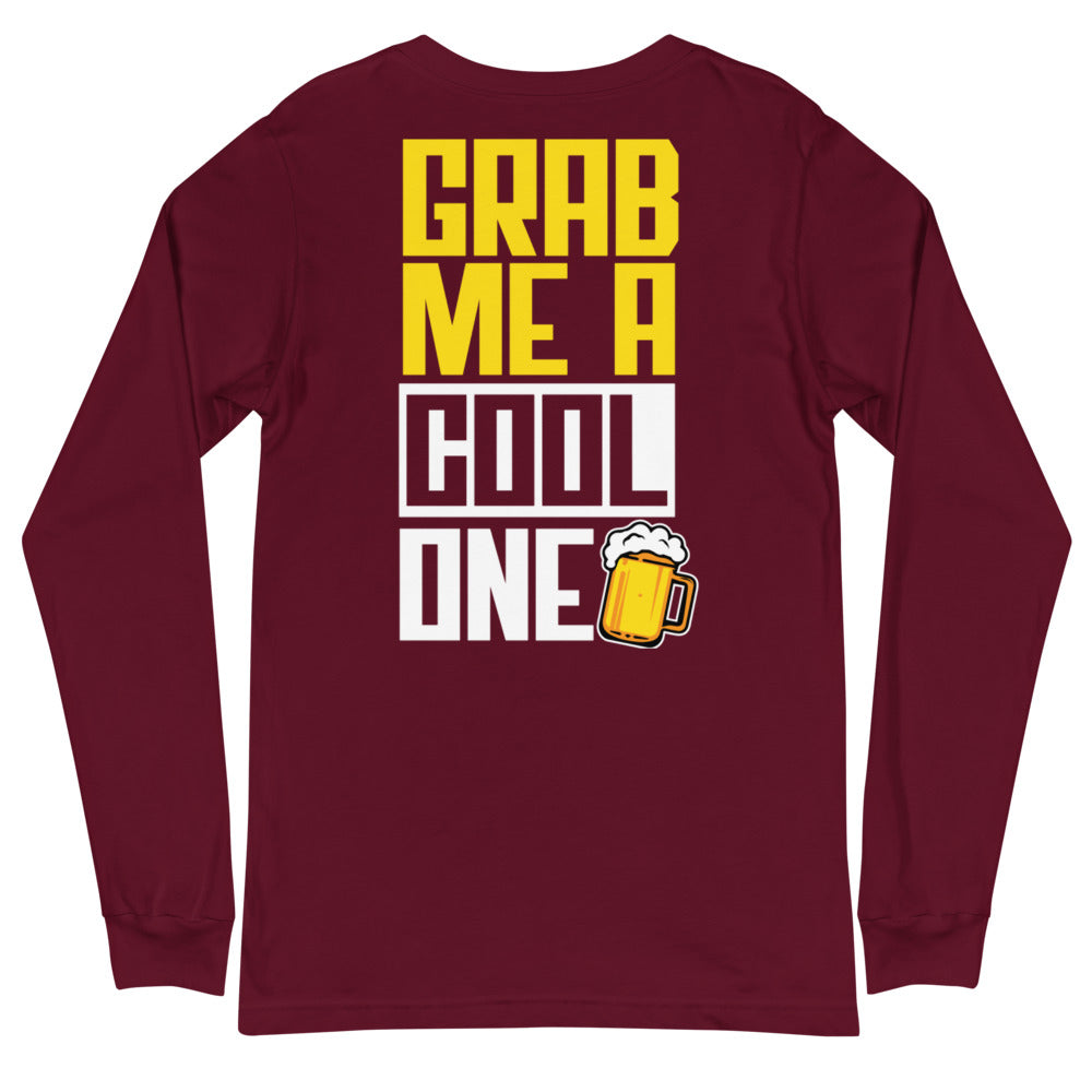 Grab Me A Cool One Men's Long Sleeve Beach Shirt - Super Beachy