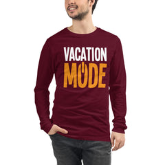 Vacation Mode Men's Long Sleeve Beach Shirt