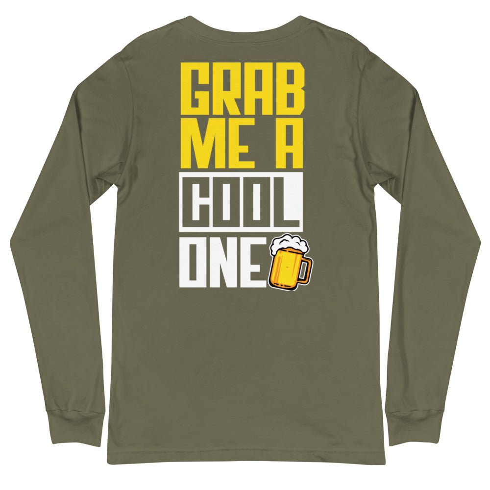 Grab Me A Cool One Men's Long Sleeve Beach Shirt - Super Beachy