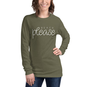 Beach Please Women's Long Sleeve Beach Shirt - Super Beachy