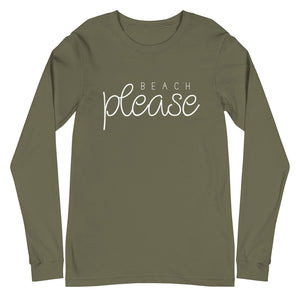 Beach Please Women's Long Sleeve Beach Shirt - Super Beachy