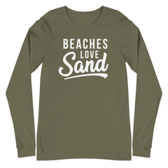 Beaches Love Sand Women's Long Sleeve Beach Shirt