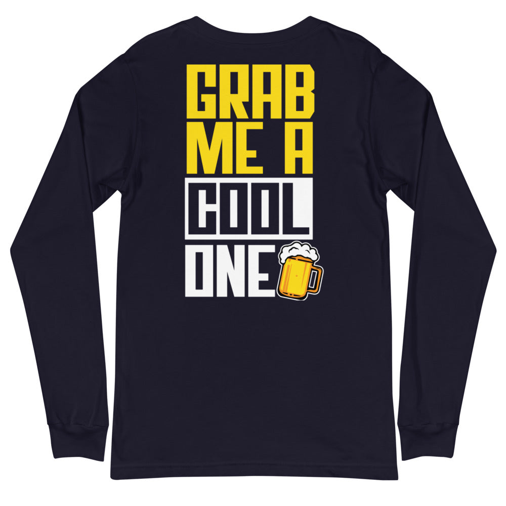 Grab Me A Cool One Men's Long Sleeve Beach Shirt - Super Beachy