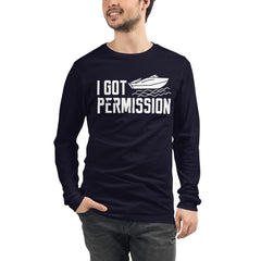 I Got Permission Men's Long Sleeve Beach Shirt