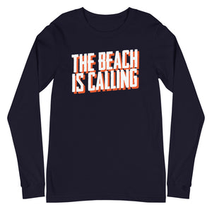 The Beach Is Calling Men's Long Sleeve Beach Shirt - Super Beachy