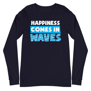Happiness Comes In Waves Women's Long Sleeve Beach Shirt - Super Beachy