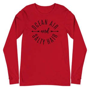 Ocean Air & Salty Hair Women's Long Sleeve Beach Shirt - Super Beachy