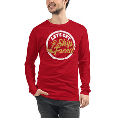 Let's Get Ship Faced Men's Long Sleeve Beach Shirt