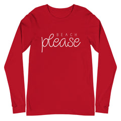 Beach Please Women's Long Sleeve Beach Shirt