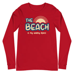 The Beach Is My Happy Place Women's Long Sleeve Beach Shirt - Super Beachy