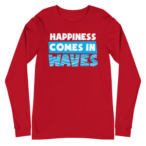 Happiness Comes In Waves Women's Long Sleeve Beach Shirt - Super Beachy
