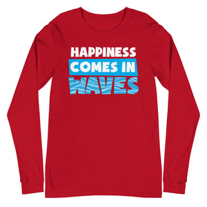 Happiness Comes In Waves Women's Long Sleeve Beach Shirt - Super Beachy