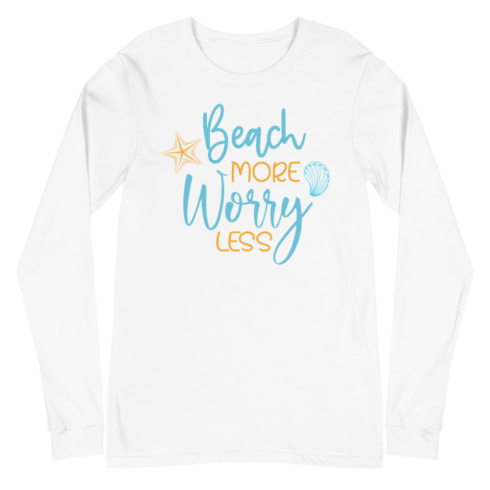 Beach More Worry Less Women's Long Sleeve Beach Shirt - Super Beachy