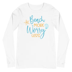 Beach More Worry Less Women's Long Sleeve Beach Shirt