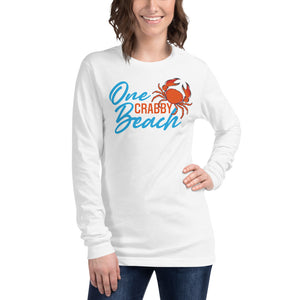 One Crabby Beach Women's Long Sleeve Beach Shirt - Super Beachy