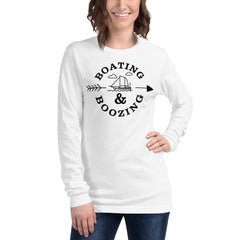 Boating & Boozing Women's Long Sleeve Beach Shirt