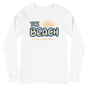 The Beach Is My Happy Place Women's Long Sleeve Beach Shirt - Super Beachy