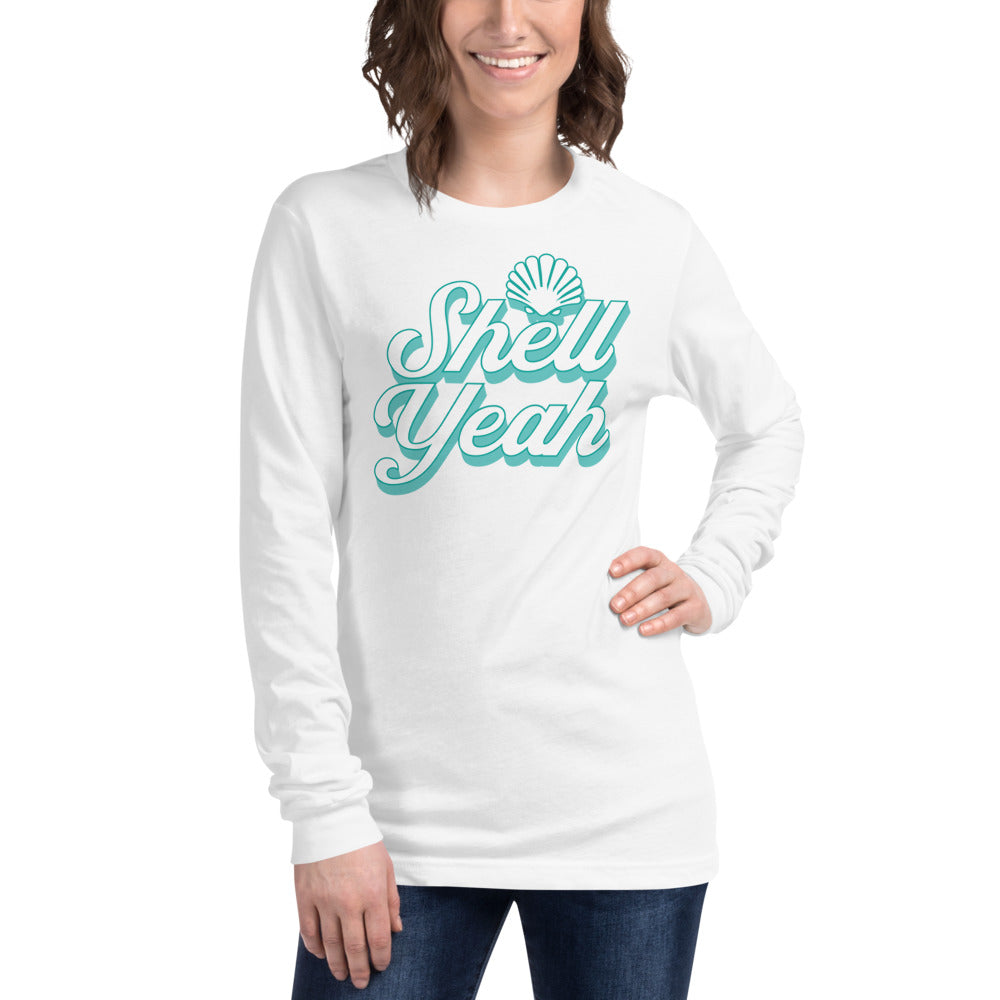 Shell Yeah Women's Long Sleeve Beach Shirt - Super Beachy