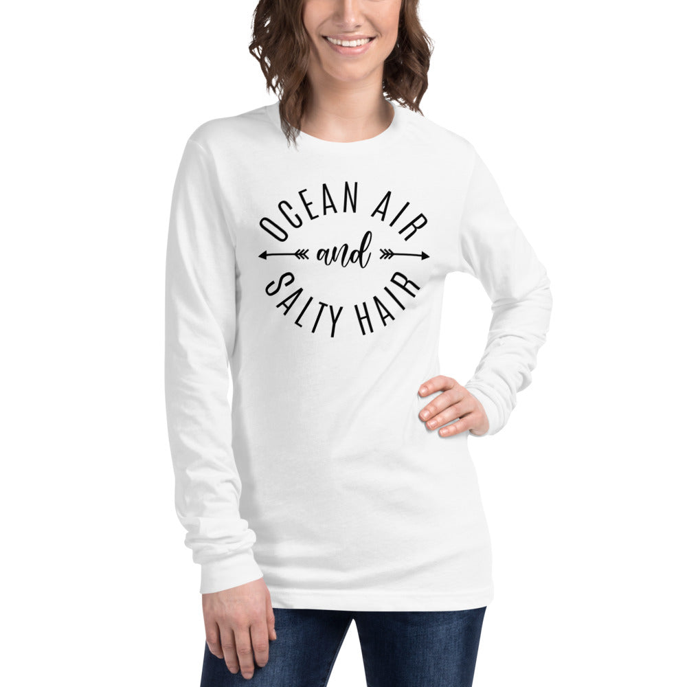 Ocean Air & Salty Hair Women's Long Sleeve Beach Shirt - Super Beachy