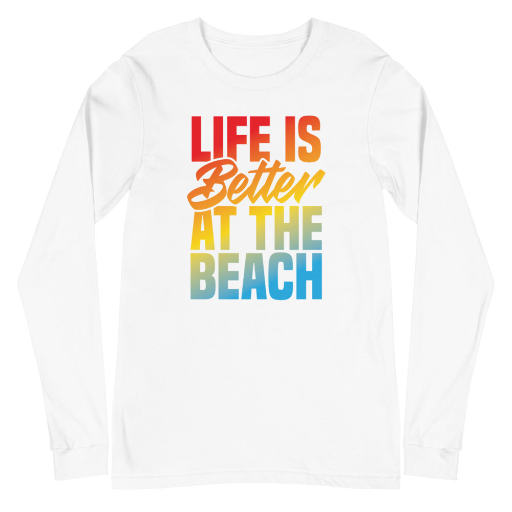 Life Is Better At The Beach Men's Long Sleeve Beach Shirt - Super Beachy
