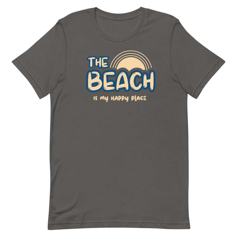 The Beach Is My Happy Place Women's Beach T-Shirt Asphalt / 2XL