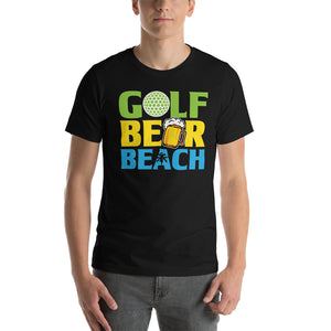 Golf Beer Beach Men's Beach T-Shirt - Super Beachy
